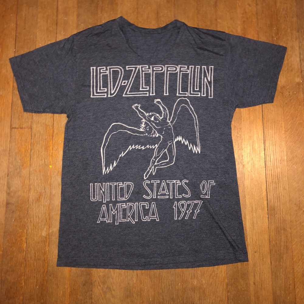 Led Zeppelin T Shirt with custom cut neckline